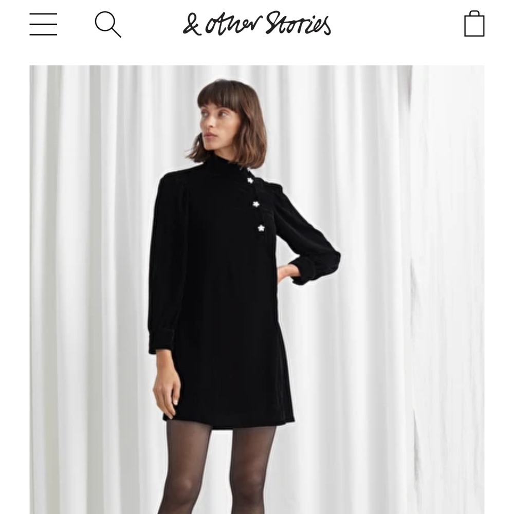 & Other Stories Velvet dress